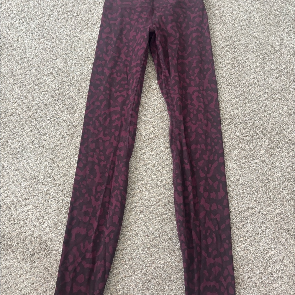 lululemon athletica Burgundy Patterned Leggings